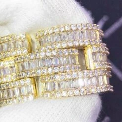 Baguette Jubilee VVS Iced Out Hip Hop Bracelet -Wandr Jewelry Store baguette jubilee vvs iced out hip hop bracelet hiphopbling 839273