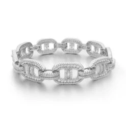 Baguette Mariner CZ Bling Bling Bracelet -Wandr Jewelry Store baguette mariner cz bling bling bracelet hiphopbling 414629