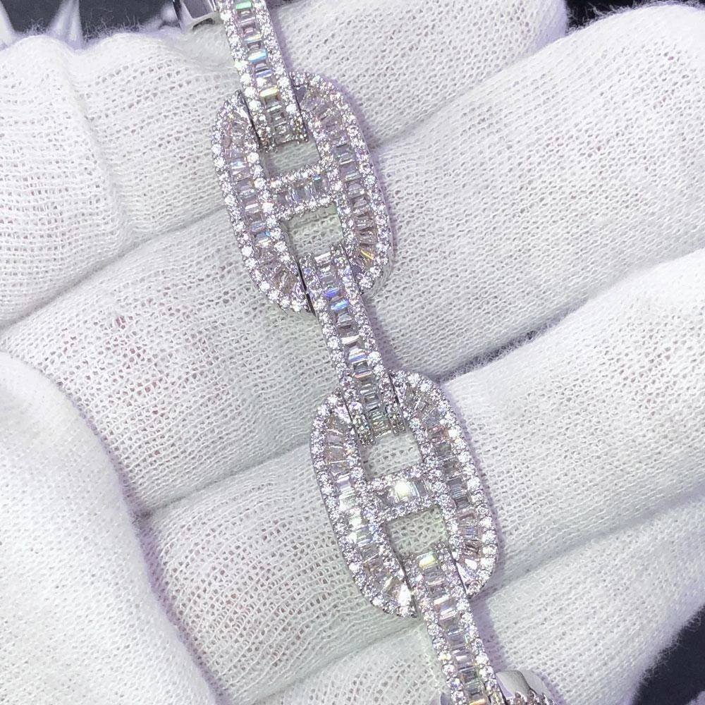 Baguette Mariner Iced Out Hip Hop Bracelet 4 Baguette Mariner Iced Out Hip Hop Bracelet - Image 4