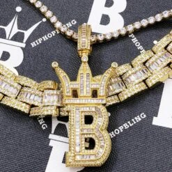 Baguette Oyster Bling Bling CZ Iced Out Chain -Wandr Jewelry Store baguette oyster bling bling cz iced out chain hiphopbling 387186