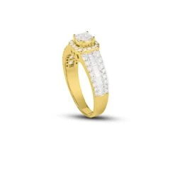Baguette Solitaire Diamond Ring 1.37cttw 10K Yellow Gold -Wandr Jewelry Store baguette solitaire diamond ring 137cttw 10k yellow gold hiphopbling 132627