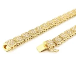 Wandr Jewelry Store -Wandr Jewelry Store baguette square cluster link cz iced out chain hiphopbling 972351