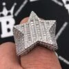 Baguette Star VVS Moissanite Ring .925 Sterling Silver