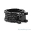Baller Solitaire Eternity Black Bling Bling Ring