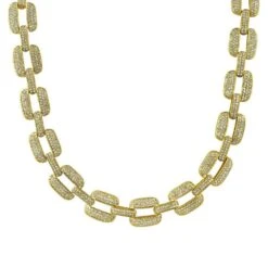 Bar Link Iced Out Chain Hip Hop Bling Chain