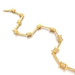 Barb Wire Link CZ Iced Out Chain Bling -Wandr Jewelry Store barb wire link cz iced out chain bling hiphopbling 991369