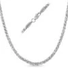 Basket Weave Stainless Steel Chain Necklace4MM