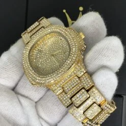 Big Face 44MM Bling Bling Blizzard Watch -Wandr Jewelry Store big face 44mm bling bling blizzard watch yellow gold hiphopbling 335439