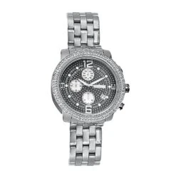 Black Dial Chronograph .25 Carat Diamond Hip Hop Watch JoJino