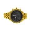 Black Dial Gold Sport Jubilee Hip Hop Watch
