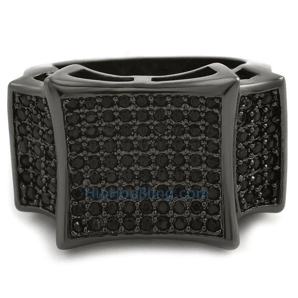 Black Kite Bling Bling CZ Micro Pave Ring 1 Black Kite Bling Bling CZ Micro Pave Ring