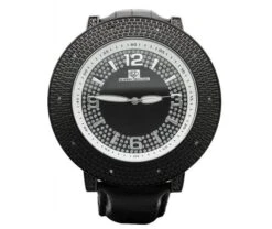 Black Super Techno Watch Real Diamonds