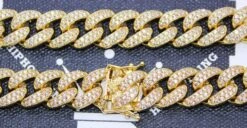 Bling Bling Cuban Chain 12MM WideWhite / Yellow Gold -Wandr Jewelry Store bling bling cuban chain 12mm wide white yellow gold hiphopbling 690104