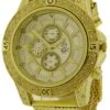 Bling Bling Gold Chrono Mesh Hip Hop Watch