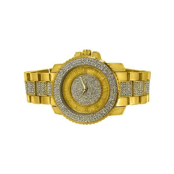 Bling Bling Gold Mesh Band Round LED Touch Screen Watch 2 Bling Bling Gold Mesh Band Round LED Touch Screen Watch - Image 2