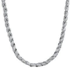 Bling Bling Rope Chain 8MM In Rhodium -Wandr Jewelry Store bling bling rope chain 8mm in rhodium hiphopbling 623558