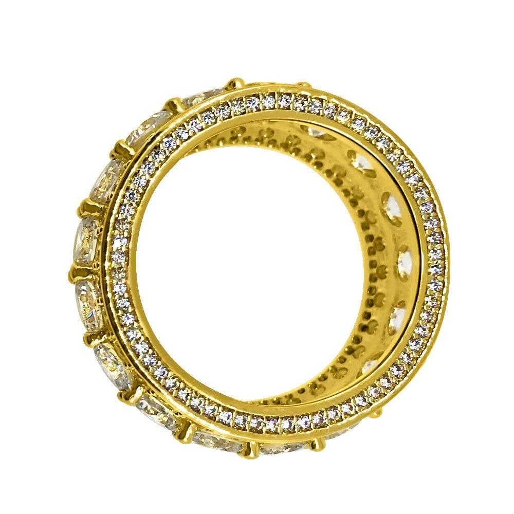 Bling Bling Royal 360 Eternity Band Gold CZ Ring 4 Bling Bling Royal 360 Eternity Band Gold CZ Ring - Image 4