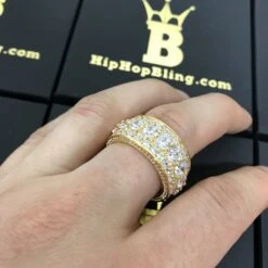Bling Bling Royal 360 Eternity Band Gold CZ Ring 6 Bling Bling Royal 360 Eternity Band Gold CZ Ring -Wandr Jewelry Store bling bling royal 360 eternity band gold cz ring hiphopbling 311041