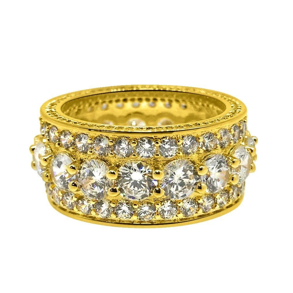 Bling Bling Royal 360 Eternity Band Gold CZ Ring 1 Bling Bling Royal 360 Eternity Band Gold CZ Ring