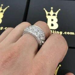 Bling Bling Royal 360 Eternity Band Rhodium CZ Ring -Wandr Jewelry Store bling bling royal 360 eternity band rhodium cz ring hiphopbling 931359