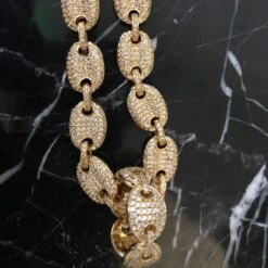 Bubble Link Mariner Bling Bling Gold CZ Chain -Wandr Jewelry Store bubble link mariner bling bling gold cz chain hiphopbling 415265