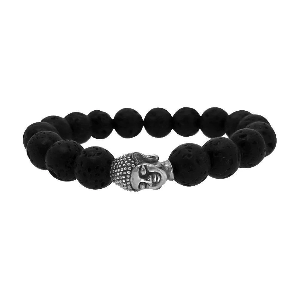 Buddha Lava Rock Black Bead Fashion Bracelet 1 Buddha Lava Rock Black Bead Fashion Bracelet
