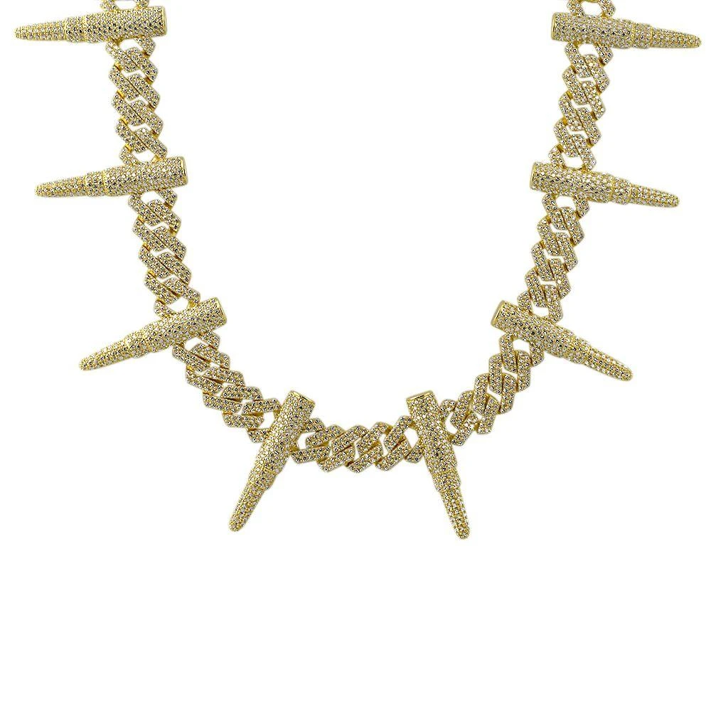 Bullet Cuban Link CZ Hip Hop Iced Out Chain 1 Bullet Cuban Link CZ Hip Hop Iced Out Chain