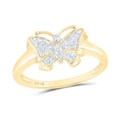 Butterfly Diamond Ring 10K Gold