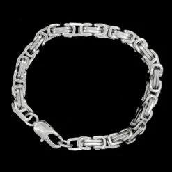 Byzantine Bracelet In Stainless Steel -Wandr Jewelry Store byzantine bracelet in stainless steel 6mm white gold hiphopbling 829542