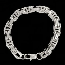 Byzantine Bracelet In Stainless Steel -Wandr Jewelry Store byzantine bracelet in stainless steel 8mm white gold hiphopbling 622464