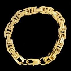 Byzantine Bracelet In Stainless Steel -Wandr Jewelry Store byzantine bracelet in stainless steel 8mm yellow gold hiphopbling 851927