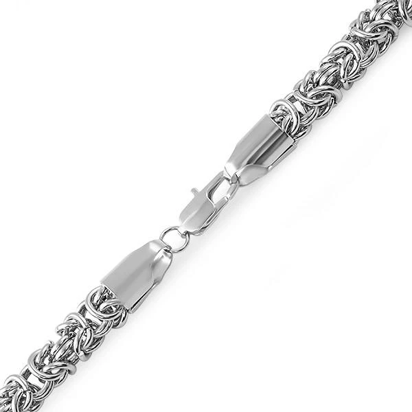 Byzantine Stainless Steel Bracelet 6MM 1 Byzantine Stainless Steel Bracelet 6MM