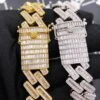 Channel Baguette Cuban Link Hip Hop Bling Bling Bracelet