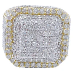 Chunky Layered Cushion 4.95cttw Diamond Ring 10K Yellow Gold -Wandr Jewelry Store chunky layered cushion 495cttw diamond ring 10k yellow gold hiphopbling 867055