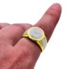 Circle .36cttw Diamond 10K Yellow Gold Ring