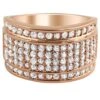 Classic CZ Micro Pave Rose Gold Mens Iced Out Ring