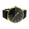 Clean Gold Case Black Dial And Band Watch