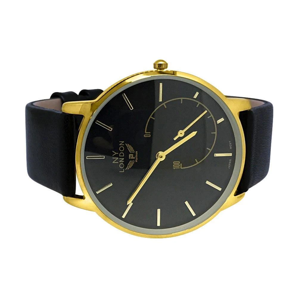 Clean Gold Case Black Dial And Band Watch 1 Clean Gold Case Black Dial And Band Watch