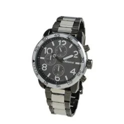 Clean Silver And Black Metal Band Watch