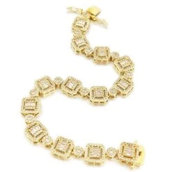 Cluster Baguette Ice Custom Bling Bling Bracelet -Wandr Jewelry Store cluster baguette ice custom bling bling bracelet hiphopbling 225037