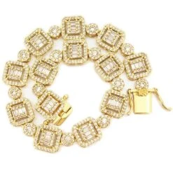 Cluster Baguette Ice Custom Bling Bling Bracelet -Wandr Jewelry Store cluster baguette ice custom bling bling bracelet hiphopbling 992955