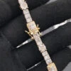 Cluster Rectangle & Round 5.00cttw Diamond Bracelet 10K Gold