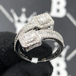 Cluster Wrap Baguette Diamond Ring 1.30cttw 10K White Or Yellow Gold -Wandr Jewelry Store cluster wrap baguette diamond ring 130cttw 10k white or yellow gold hiphopbling 756681