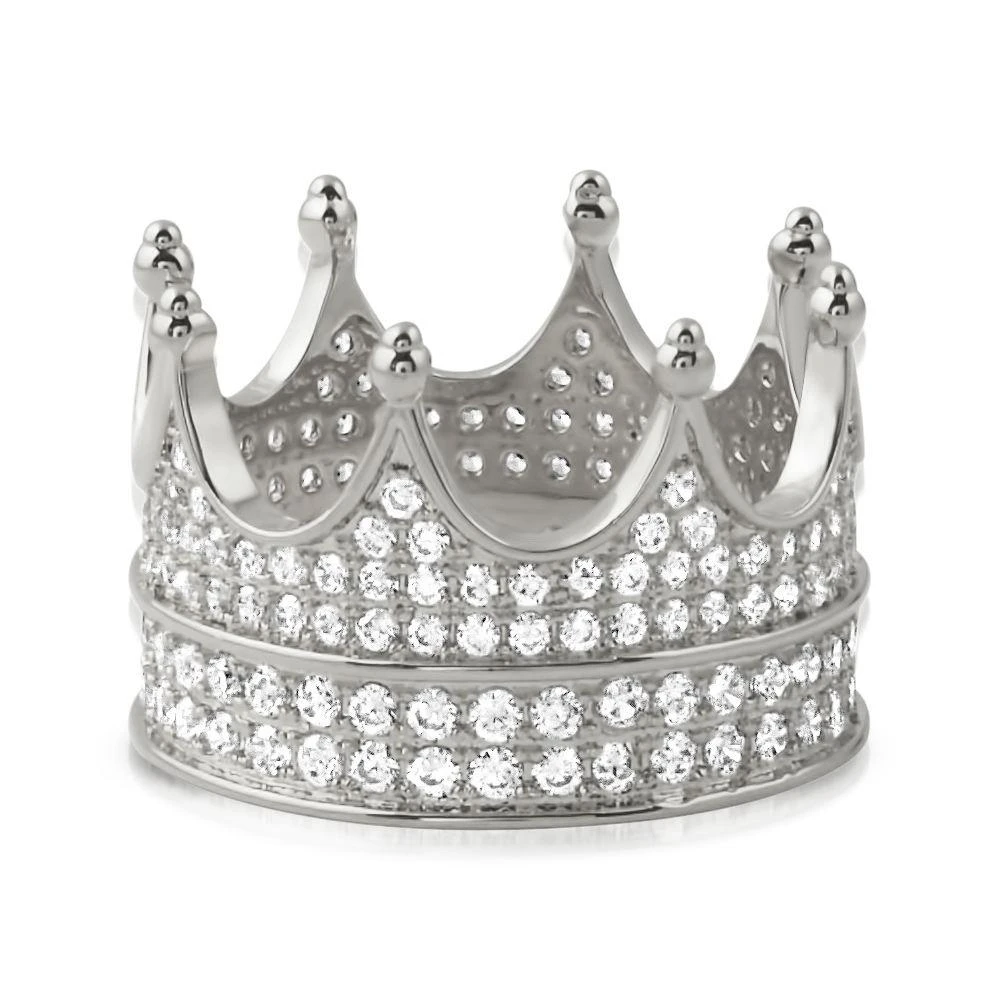 Crown Of The Throne CZ Eternity Band Hip Hop Ring 2 Crown Of The Throne CZ Eternity Band Hip Hop Ring - Image 2