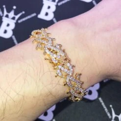 Crown Of Thorns VVS CZ Iced Out Hip Hop Bracelet -Wandr Jewelry Store crown of thorns vvs cz iced out hip hop bracelet hiphopbling 699940