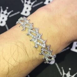 Crown Of Thorns VVS CZ Iced Out Hip Hop Bracelet -Wandr Jewelry Store crown of thorns vvs cz iced out hip hop bracelet hiphopbling 785393