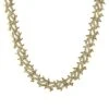 Crown Of Thorns Yellow Gold CZ Bling Bling Chain