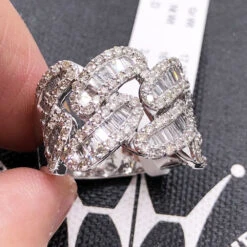 Cuban Baguette Diamond Ring 2.50cttw 10K Gold