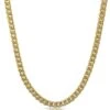 Cuban Box Chain Gold Plated Necklace 7MM
