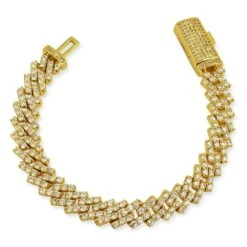 Cuban Box Iced Out Hip Hop Bracelet 3 Sizes -Wandr Jewelry Store cuban box iced out hip hop bracelet 3 sizes 10mm yellow gold 7 hiphopbling 413110